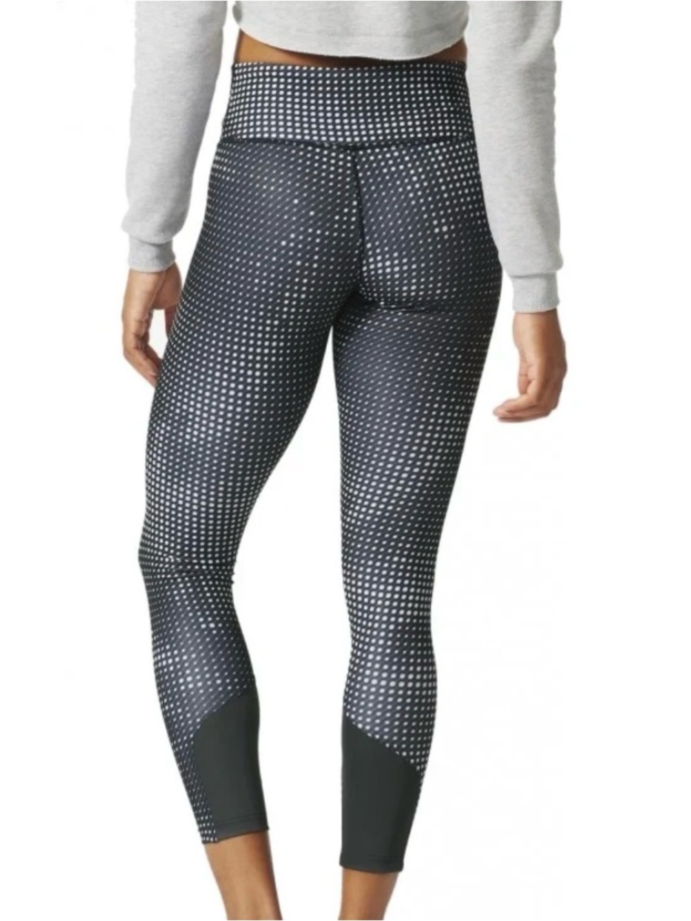 Woman’s adidas Black and White Dot-Print ' Performance Leggings